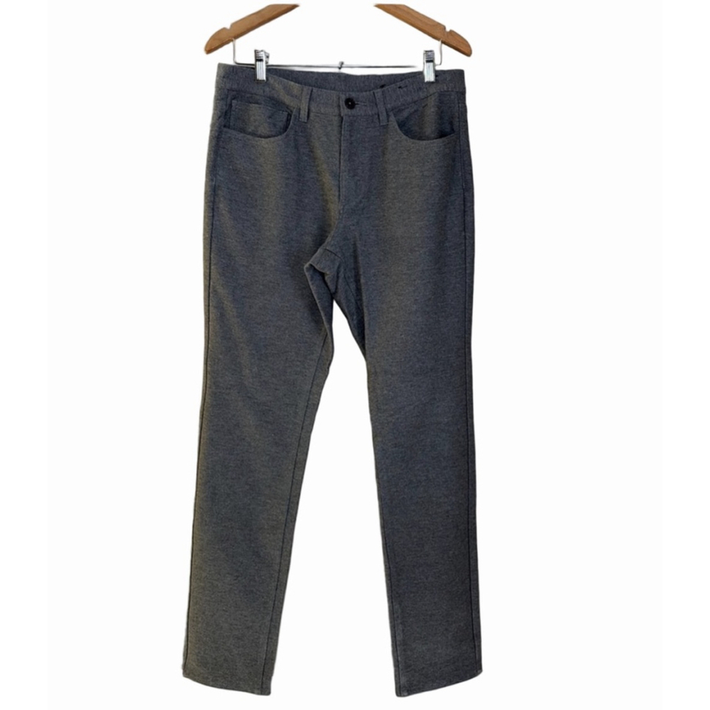 Pronto Uomo Men's Cotton Blend Pant Stretch Slim Fit Gray Size 31/32